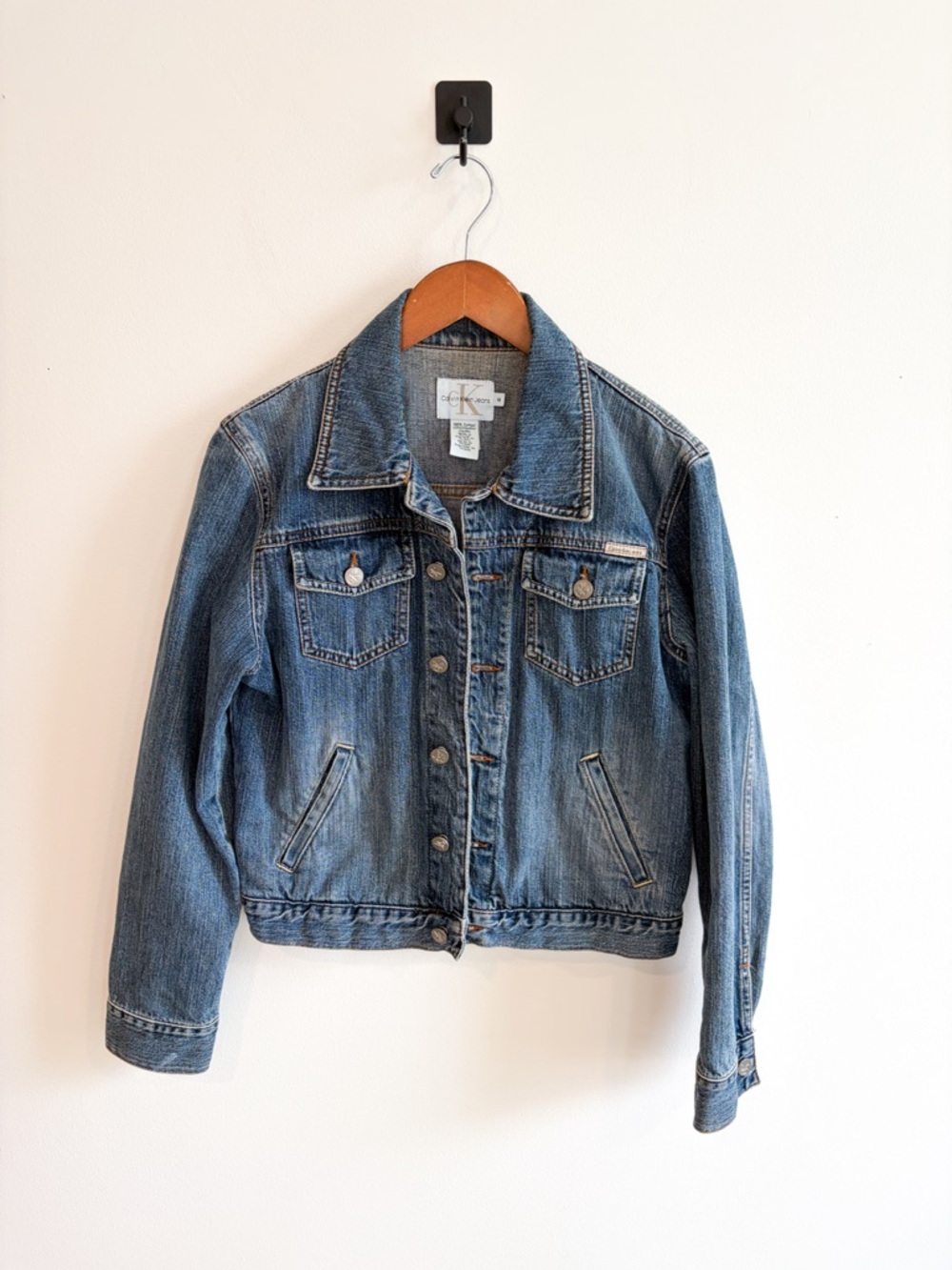 Calvin Klein Size Medium Blue Denim Jacket